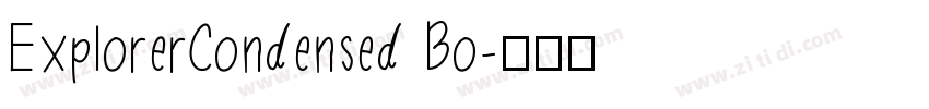ExplorerCondensed Bo字体转换